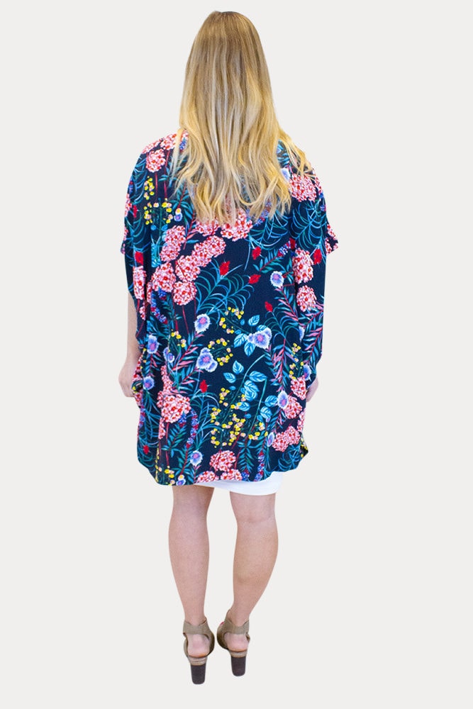 colorful maternity kimono