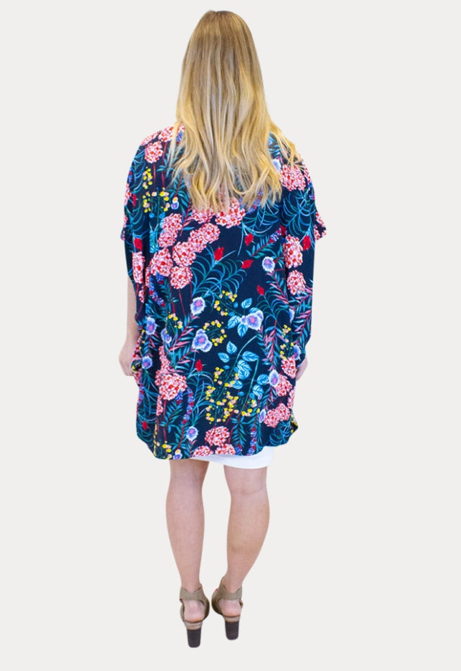 colorful maternity kimono