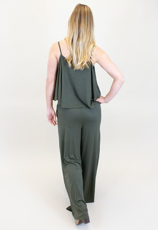 off the shoulder maternity jumpsuit