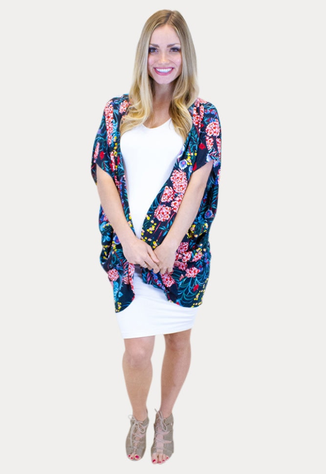 colorful maternity kimono