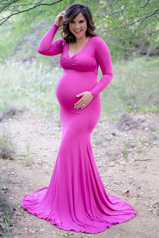 flattering baby shower gown