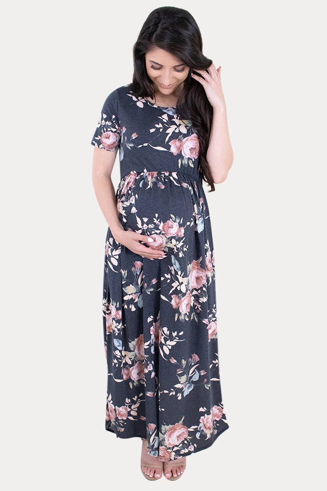floral maternity maxi