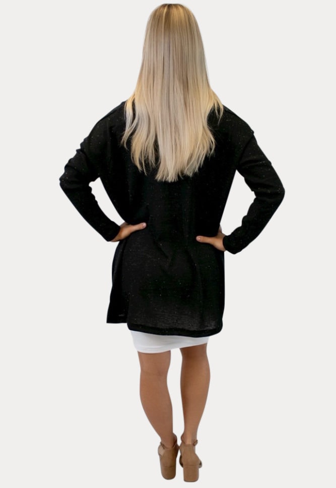 black maternity kimono
