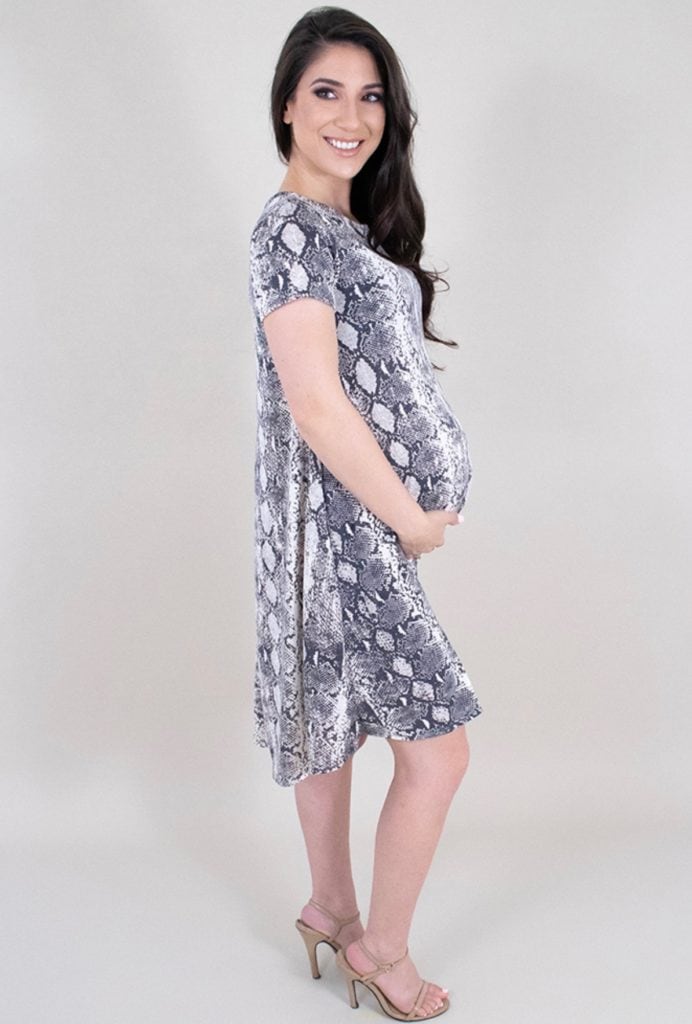 snake skin maternity dress