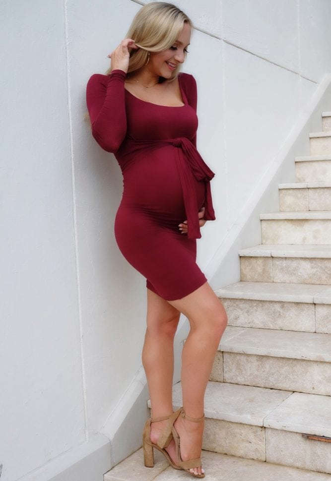 tie front maternity dress