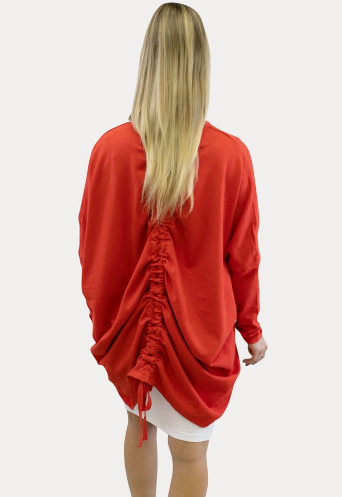 red maternity kimono