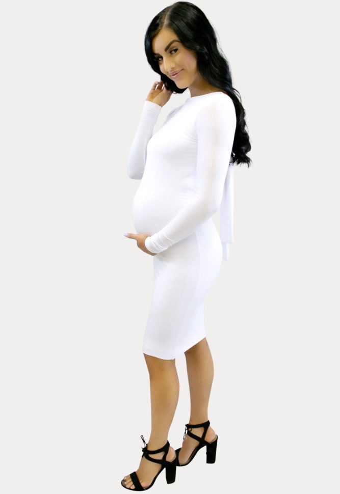 tie back maternity dress