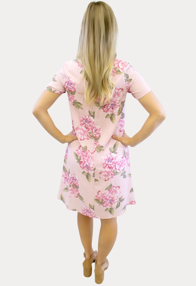 pink floral pregnancy dress