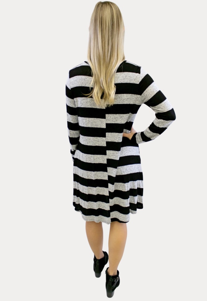relaxed striped maternity dress