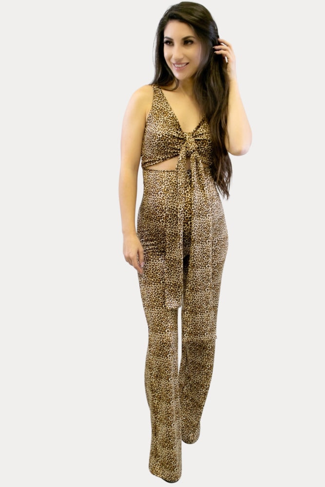 leopard maternity jumpsuit