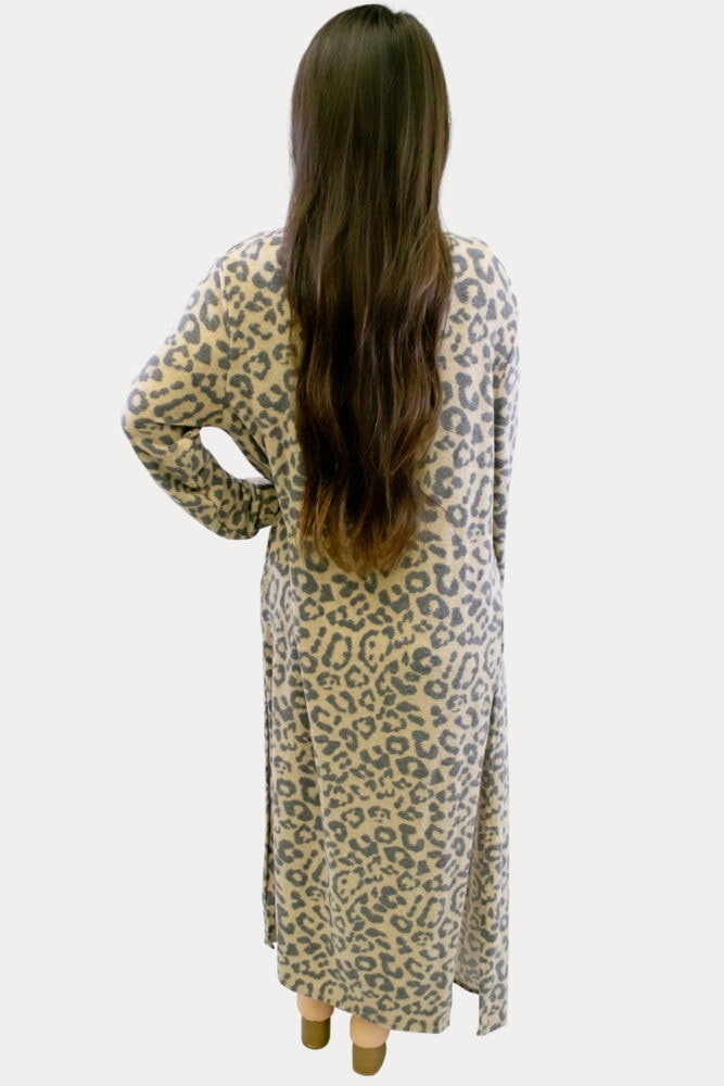 Leopard Print Maternity Duster