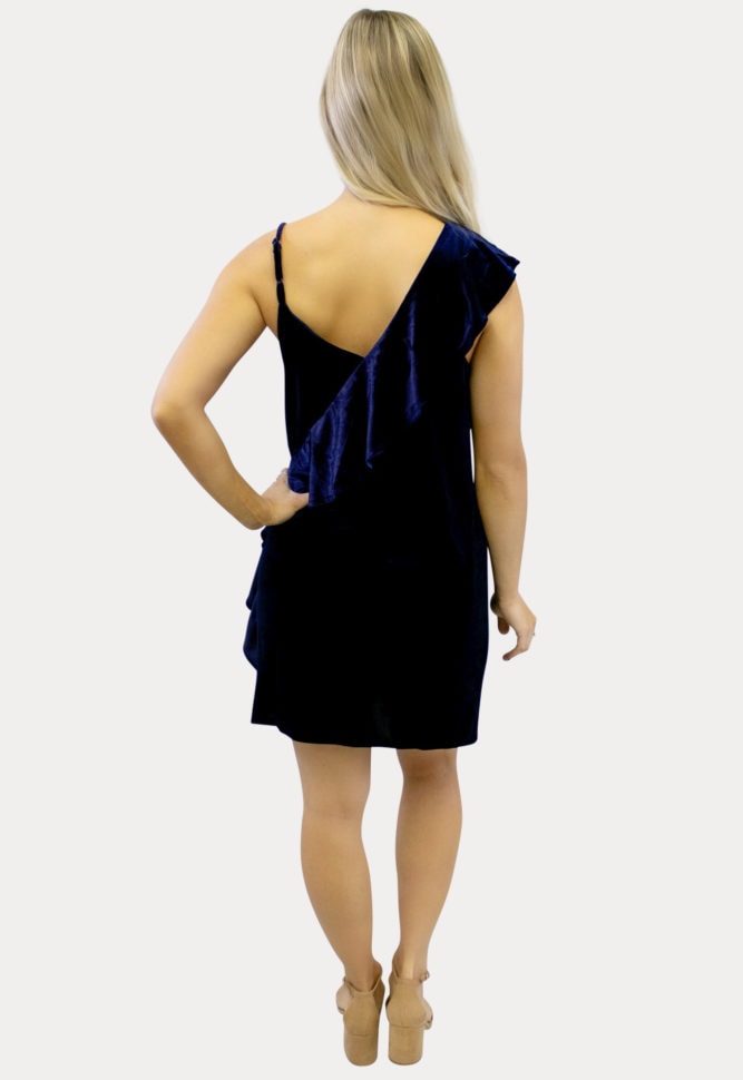 velvet ruffle pregnancy dress