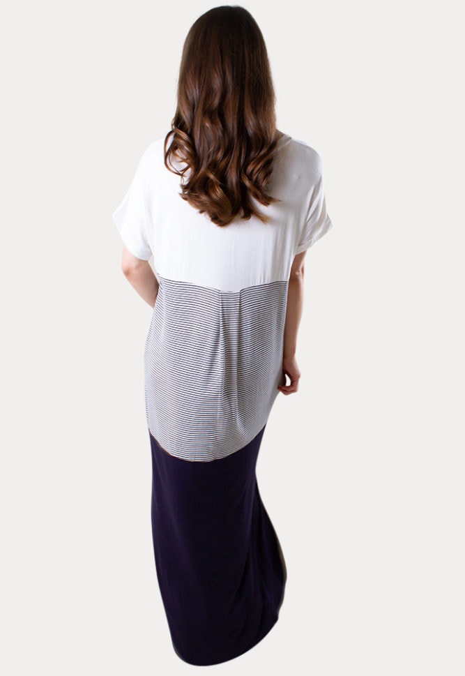 color block maternity dress