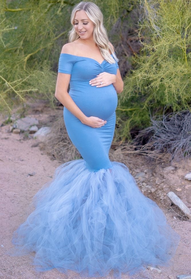 Mermaid Style Maternity Gown