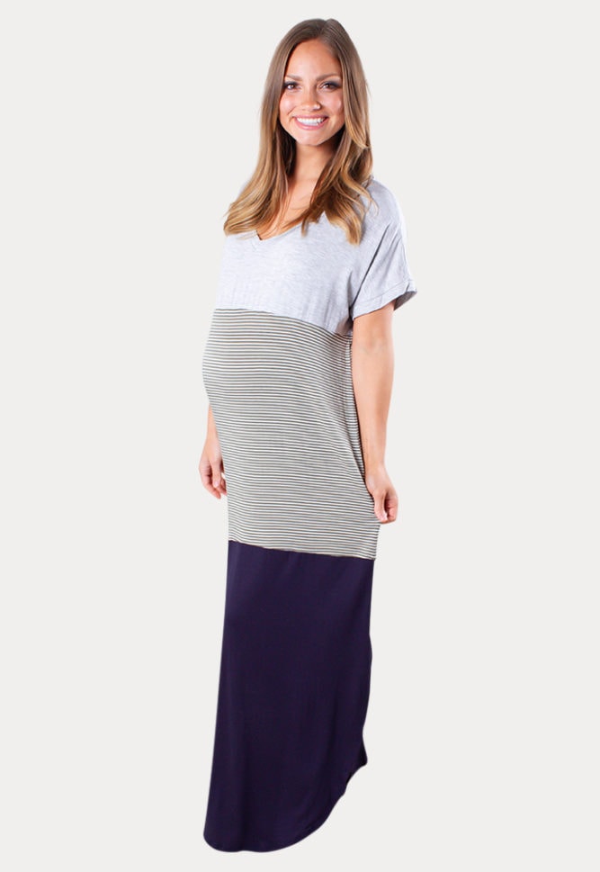 loose maternity maxi dress