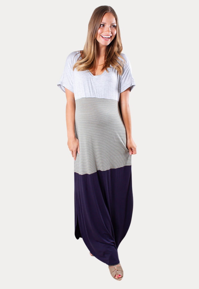 loose maternity maxi dress