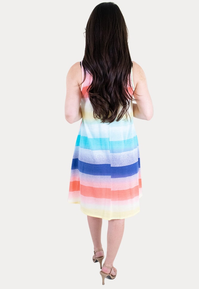 rainbow maternity dress