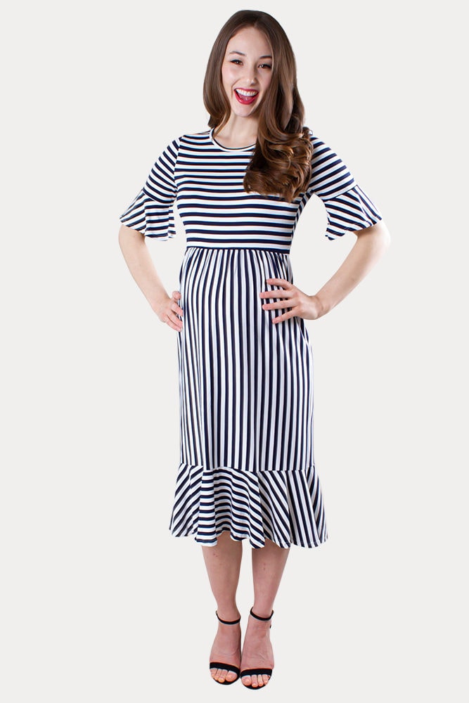 ruffle maternity dress