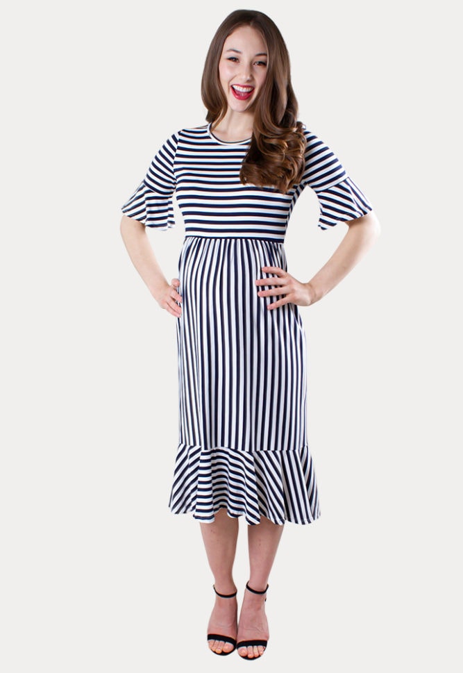 ruffle maternity dress