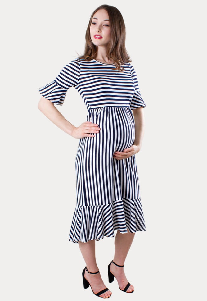 ruffle maternity dress