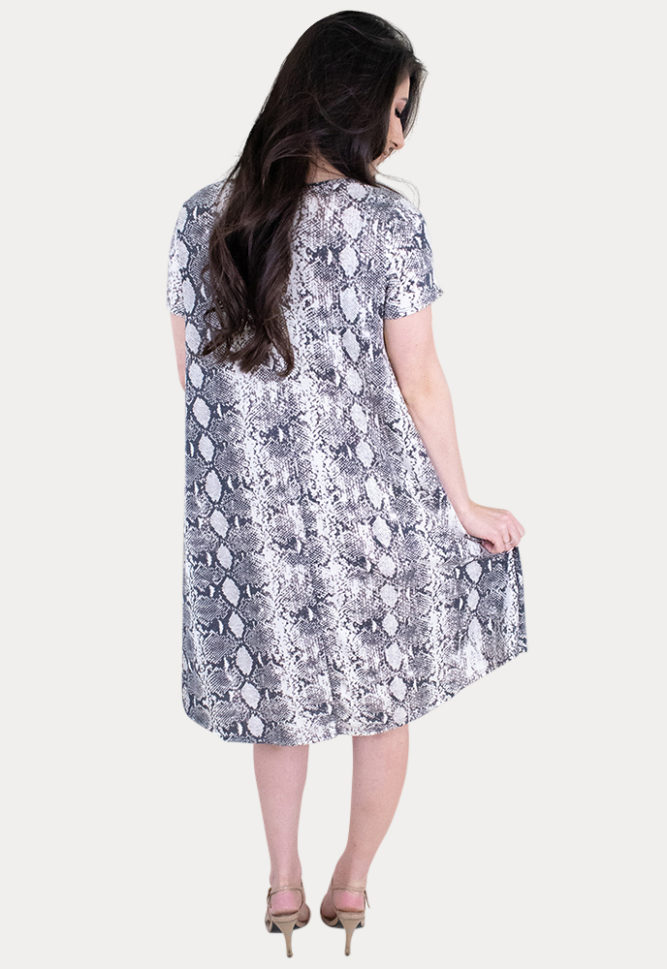 snake print maternity dress