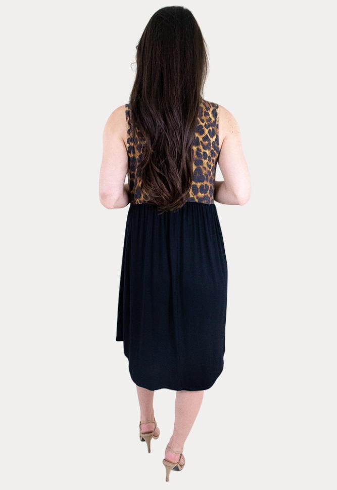 leopard print maternity dress