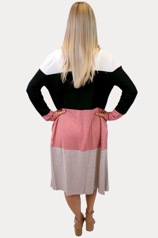 Color Block Maternity Cardigan