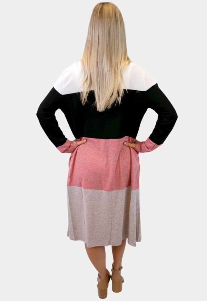 Color Block Maternity Cardigan