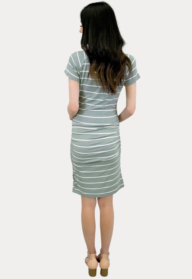 maternity dress with stripes
