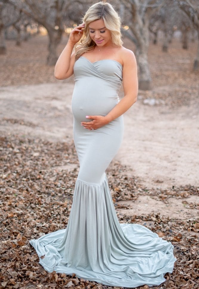 sweetheart mermaid maternity gown
