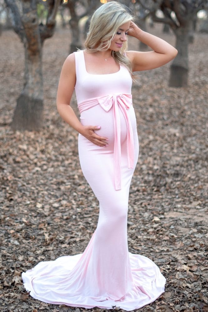 tie front maternity gown