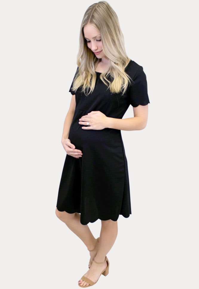 maternity dress with short sleeves
