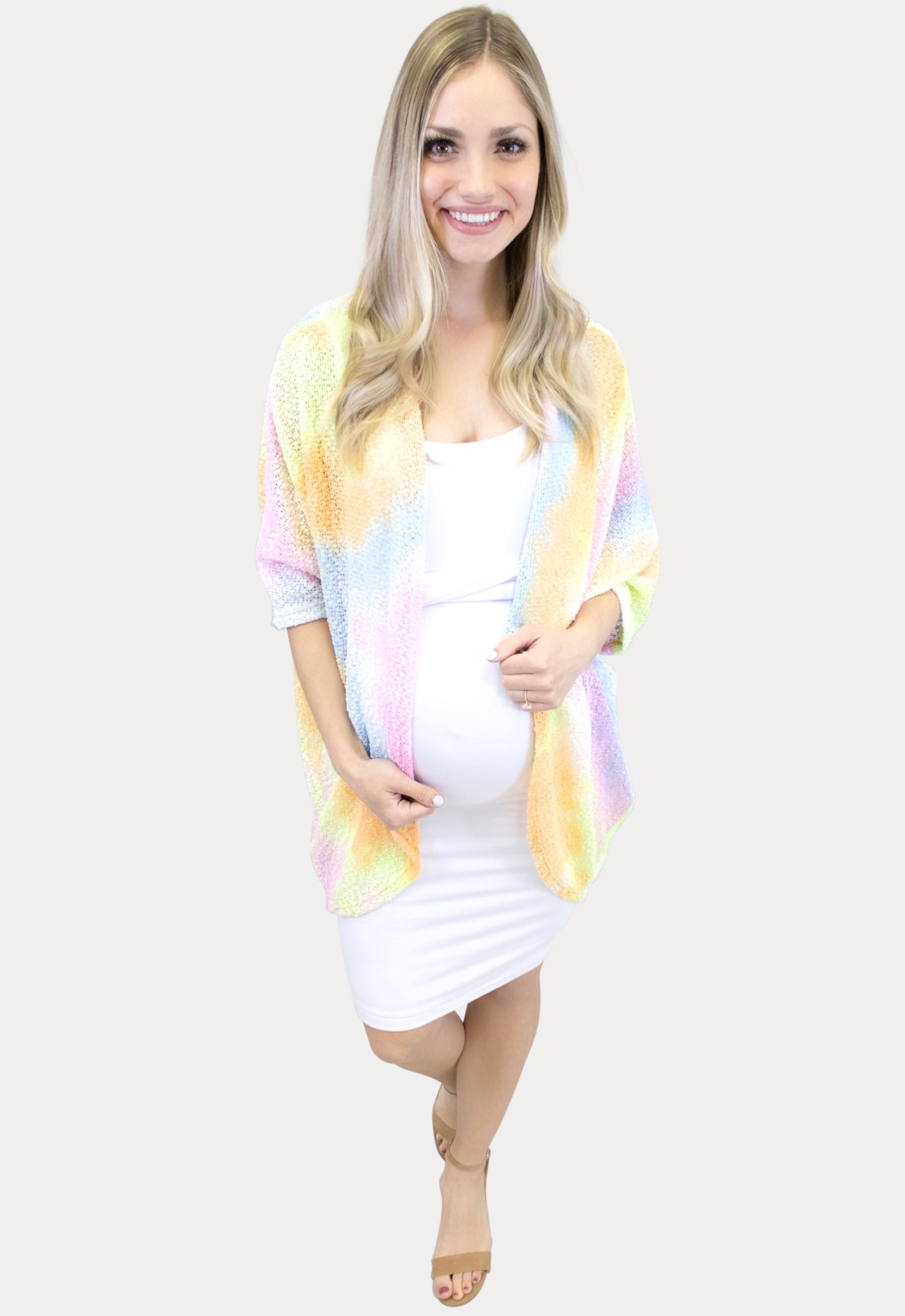 tie dye maternity shrug