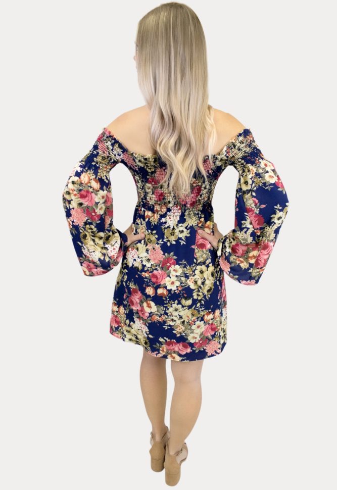 Floral Smocked Maternity Dress