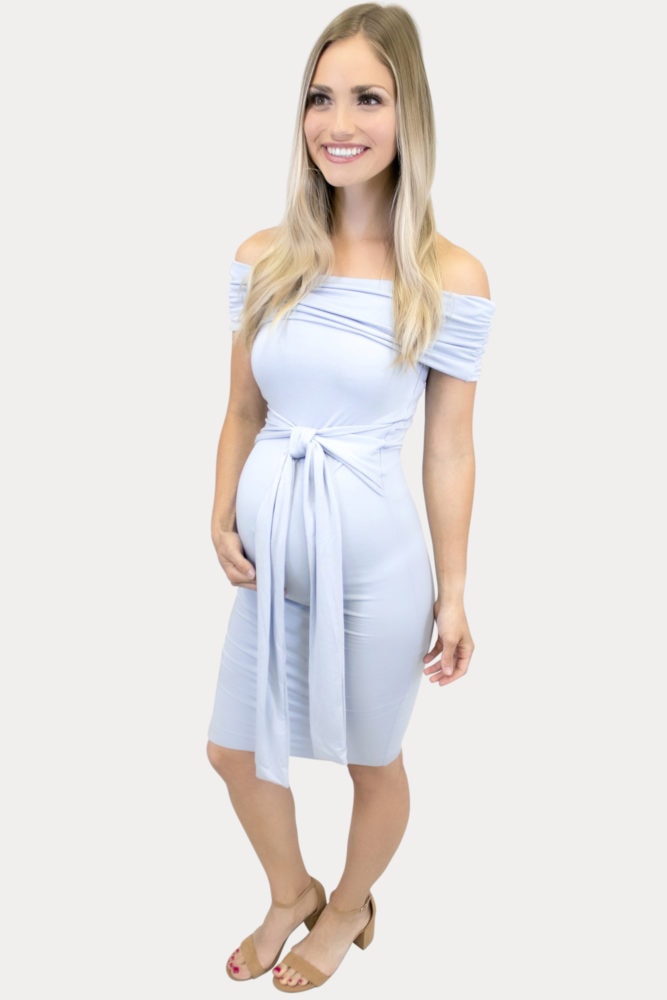 cute tie front maternity dress