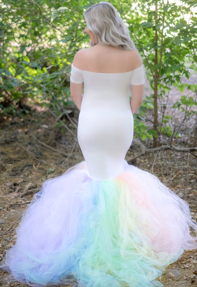 rainbow baby photoshoot gown
