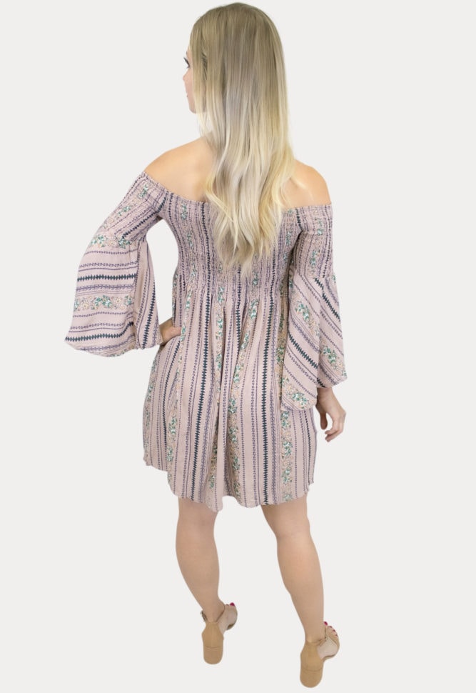 smocked Boho maternity dress