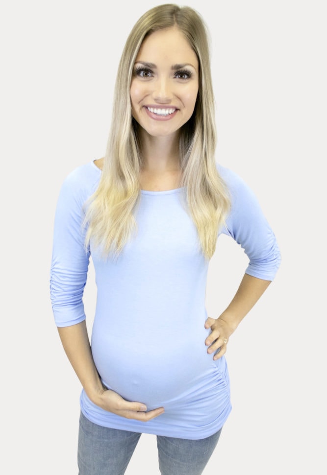 sky blue maternity top