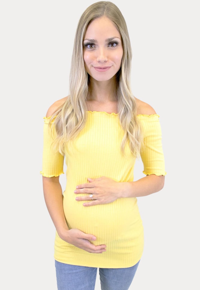 ribbed maternity shirt