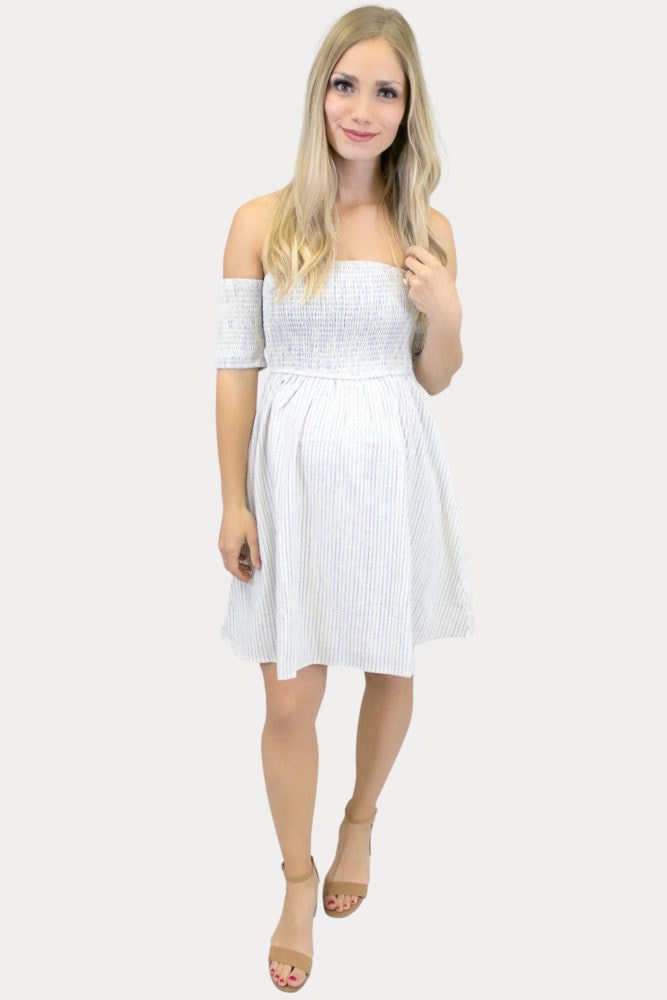 striped smock top maternity dress