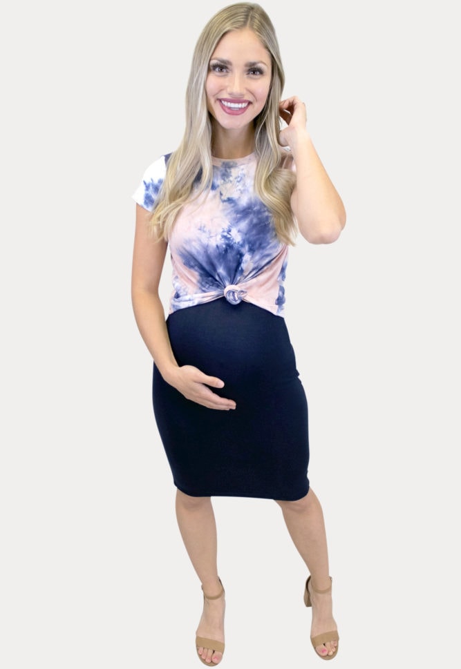 tie dye maternity outfit