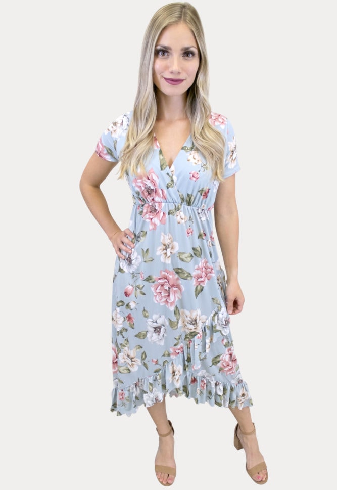 ruffle wrap dress