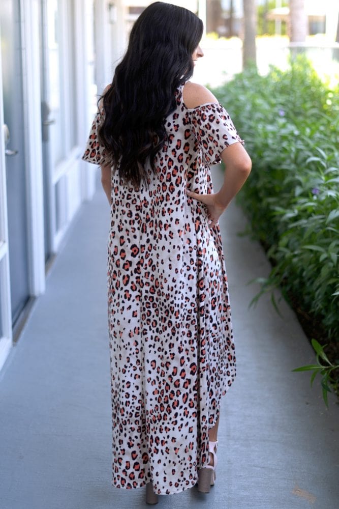 cream leopard dress