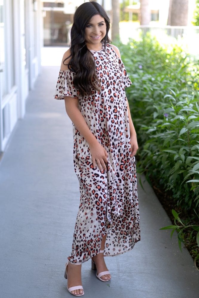 cream leopard dress