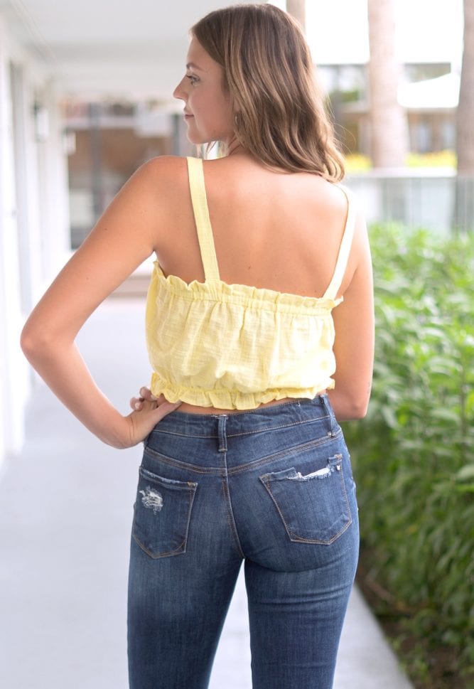 yellow crop top