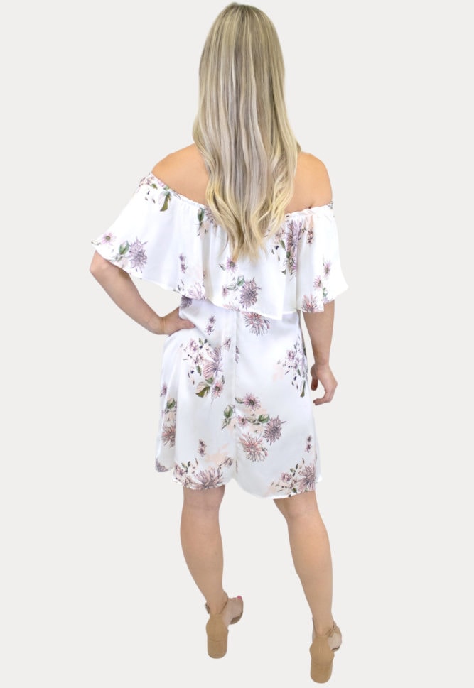 satin floral dress
