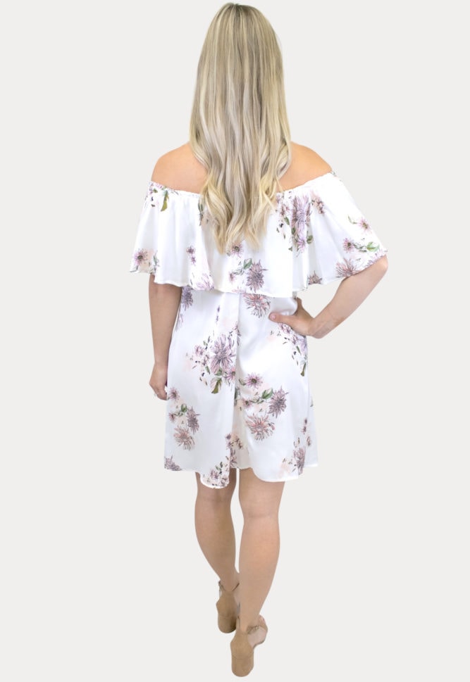 satin floral maternity dress