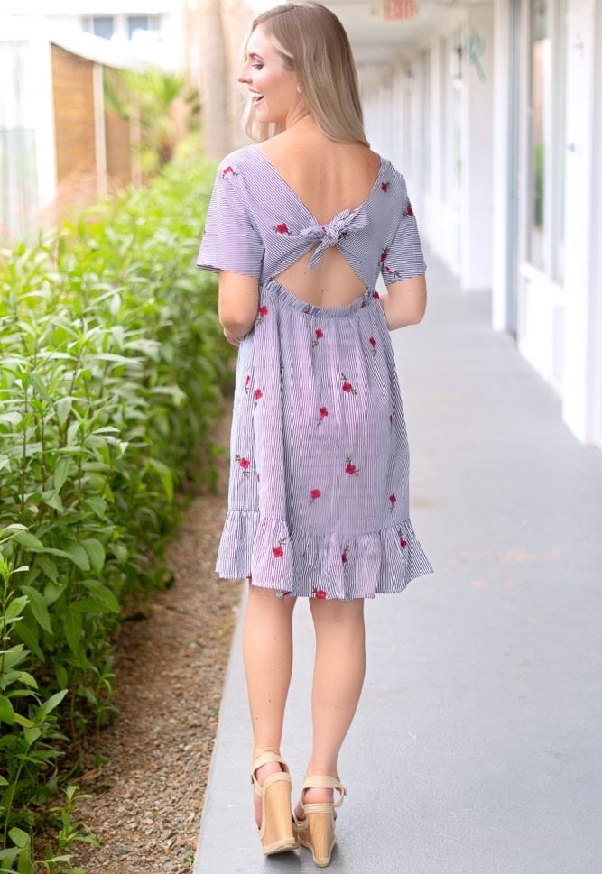 floral striped dress