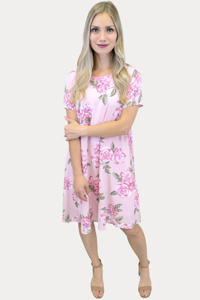 floral pink dress
