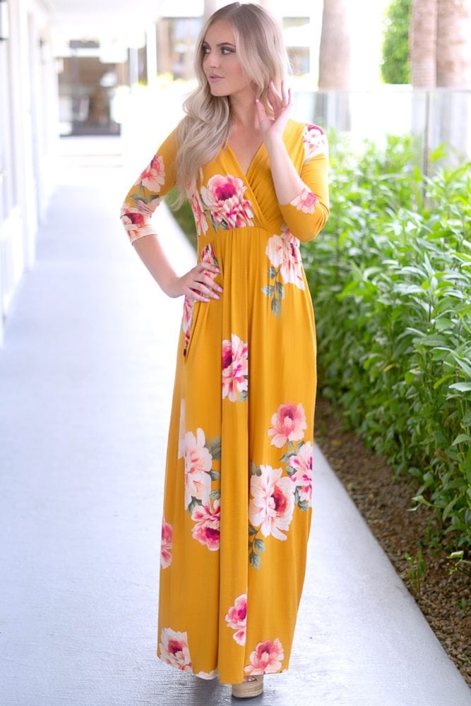 sweetheart floral maxi